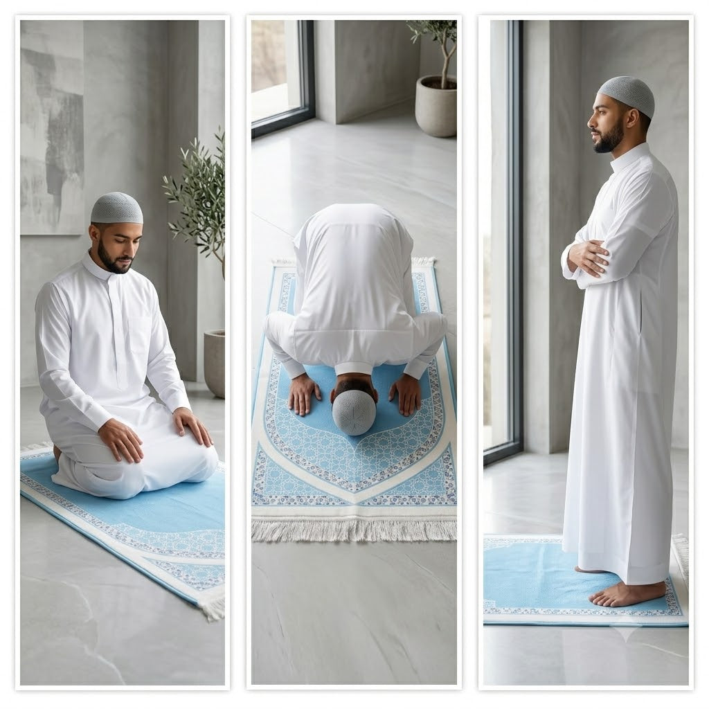 Mosque-Inspired Prayer Mat – Elegant 3D Printed Soft Fabric Prayer Rug