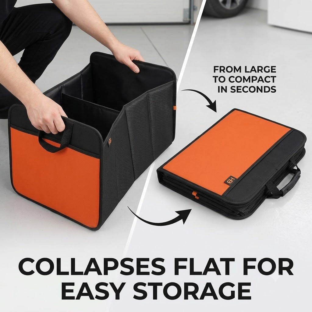 Foldable Car Trunk Storage Box – Multi-Purpose Cargo Organizer