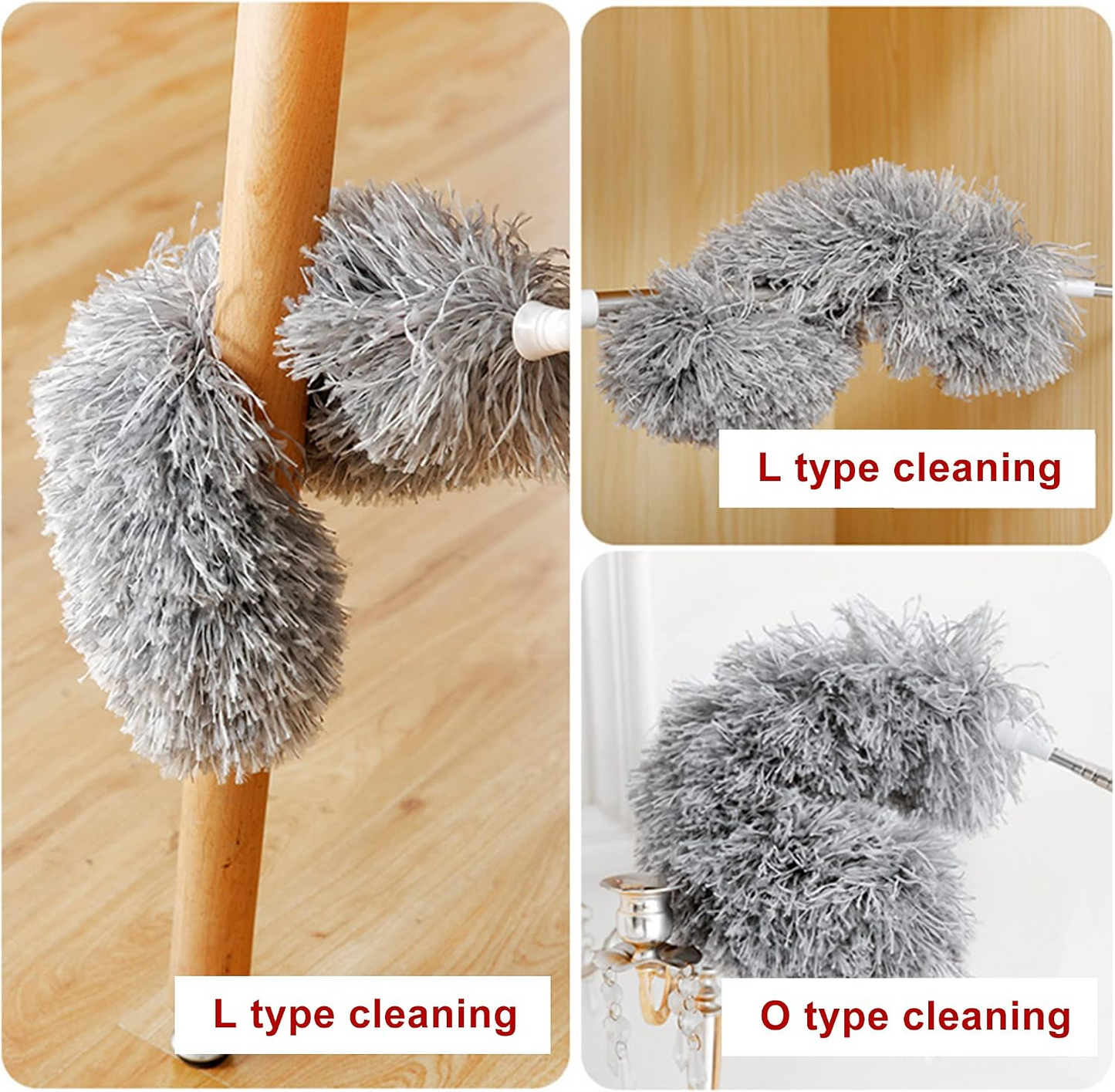 Telescopic Electrostatic Feather Duster – Extendable Dust Cleaning Tool for Ceilings & Hard-to-Reach Areas