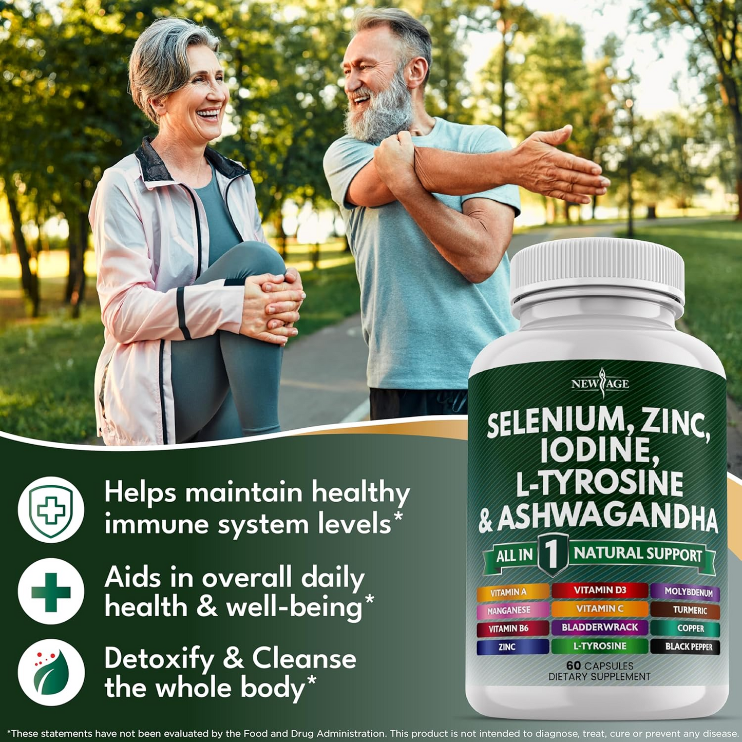 All-in-1 Selenium, Zinc, Iodine & Ashwagandha Capsules