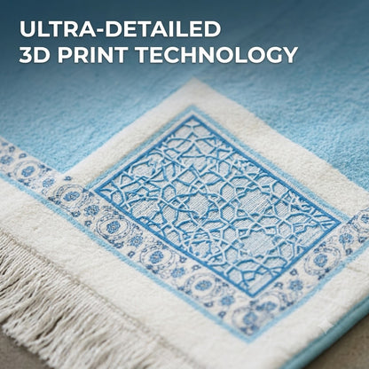 Mosque-Inspired Prayer Mat – Elegant 3D Printed Soft Fabric Prayer Rug