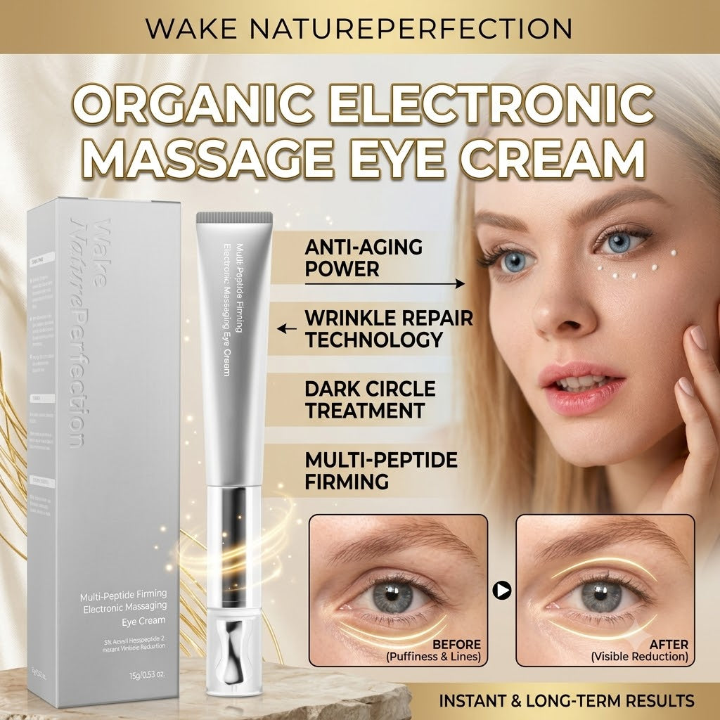 Organic Electronic Massage Eye Cream – Anti-Aging, Wrinkle Repair & Dark Circle Treatment