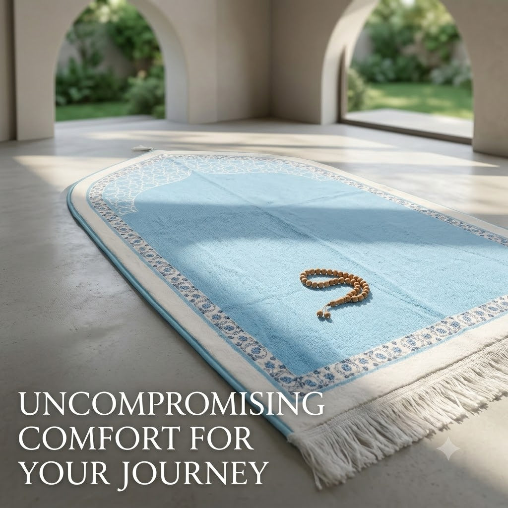 Mosque-Inspired Prayer Mat – Elegant 3D Printed Soft Fabric Prayer Rug