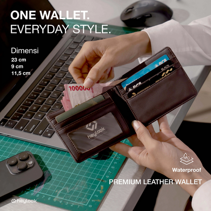 Slim Minimalist Men's Wallet – PU Leather Business Wallet with Removable Card Holder